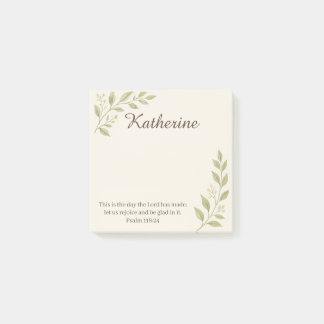 Elegant Christian Botanical Sticky Post-It Notes Post-it Klebezettel