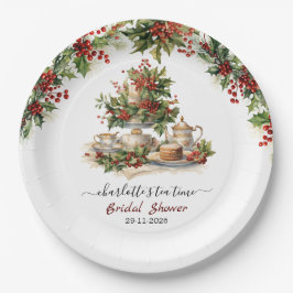 Elegant Christmas Bridal Shower Tea Time Party Pappteller