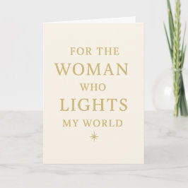 Elegant Christmas Card for Mom - Light of My World Karte