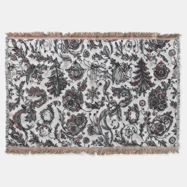 Elegant Christmas floral ornament pattern design Decke