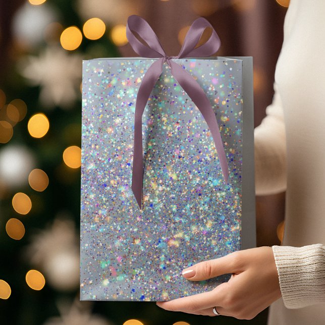Elegant Christmas Glitter Gift Bag Mittlere Geschenktüte (Von Creator hochgeladen)