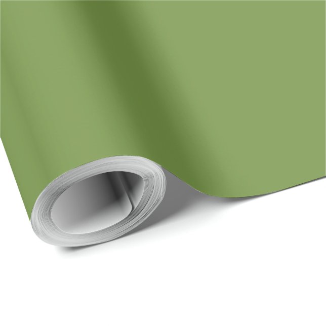 Elegant Christmas Green Solid  Geschenkpapier (Rolleneckpunkt)