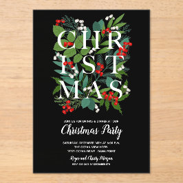 Elegant CHRISTMAS Greenery Acryleinladungen