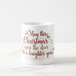 Elegant Christmas Greeting Lettering Mug Kaffeetasse
