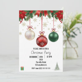 Elegant Christmas Holiday Party Invitation Save The Date