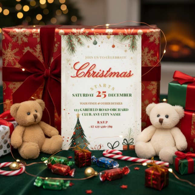 Elegant Christmas Invitation Folieneinladung (Von Creator hochgeladen)