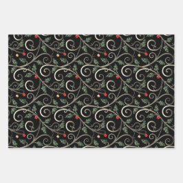 Elegant Christmas Night – Luxe Wrapping Paper Set Geschenkpapier Set