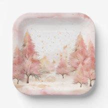 Elegant Christmas Paper Plates 