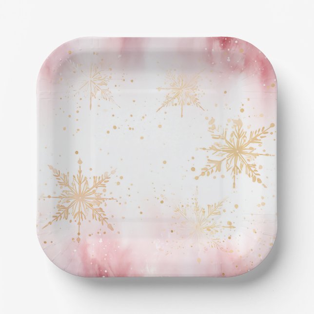 Elegant Christmas Paper Plates  Pappteller (Vorderseite)