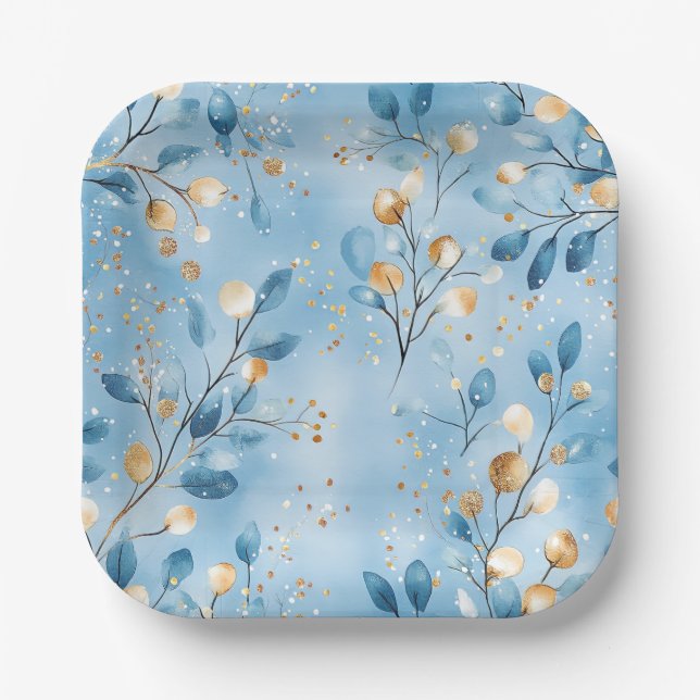 Elegant Christmas Paper Plates  Pappteller (Vorderseite)