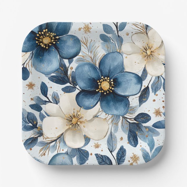 Elegant Christmas Paper Plates  Pappteller (Vorderseite)