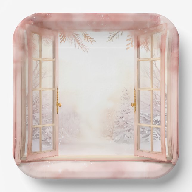 Elegant Christmas Paper Plates  Pappteller (Vorderseite)