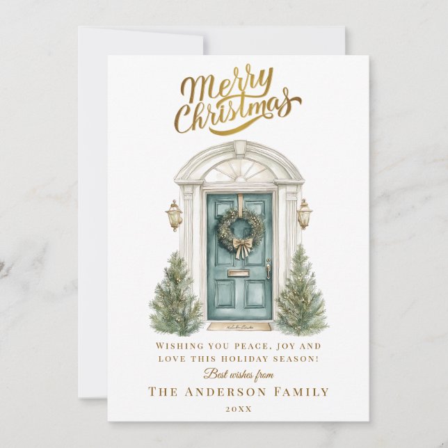Elegant Christmas Party Holiday Card Feiertagskarte (Vorderseite)