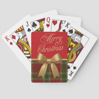 Elegant Christmas Plaid Playing Cards Spielkarten