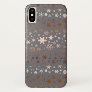 Elegant Christmas snowflake pattern rose gold Case-Mate iPhone Hülle