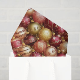 Elegant Christmas Tree Baubles Decorations Holiday Seidenpapier