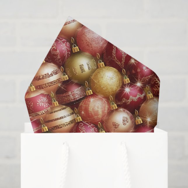 Elegant Christmas Tree Baubles Decorations Holiday Seidenpapier (Geschenktüte)