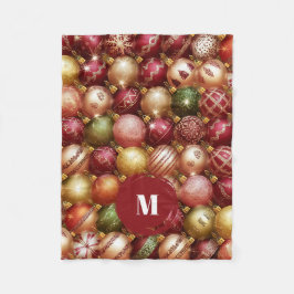 Elegant Christmas Tree Baubles Fleecedecke