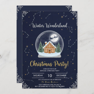 Elegant Christmas Tree Holiday Party Invitation Einladung
