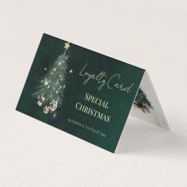Elegant Christmas Tree Loyalty Card! Visitenkarten