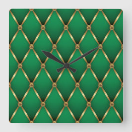 Elegant Christmas Wall Clock – Festive Winter Time Quadratische Wanduhr