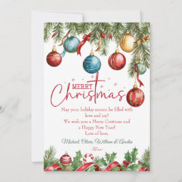 Elegant Christmas Winter Tree Feiertagskarte