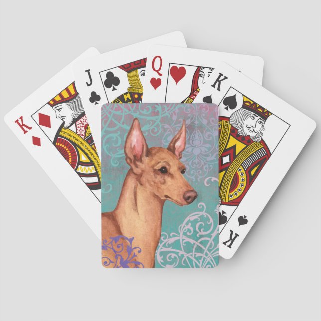 Elegant Cirneco dell'Etna Spielkarten (Rückseite)