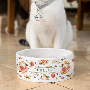 Elegant Citrus Botanical Monogramm Napf