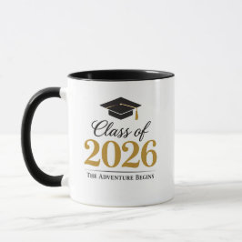 Elegant Class of 2026 Graduation Gift Mug Tasse
