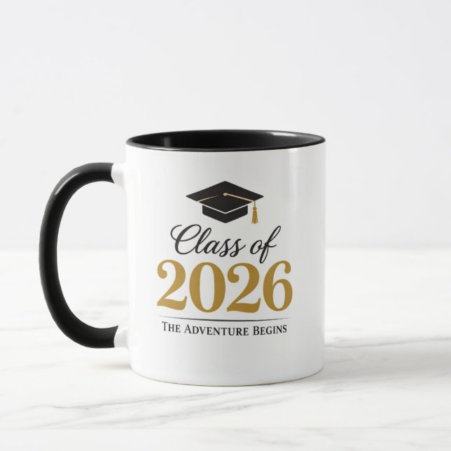 Elegant Class of 2026 Graduation Gift Mug Tasse (Links)