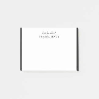 Elegant Classic Black White Desk Design Post-it Klebezettel