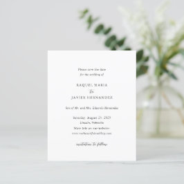 Elegant Classic Budget Wedding Save the Date