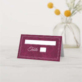 Elegant Classic Burgundy Berry Wedding Platzkarte