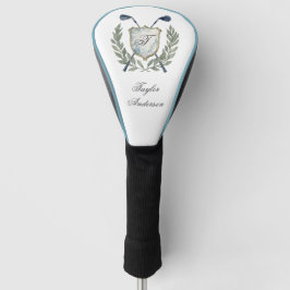 Elegant Classic Custom Monogram Golf Crest Headcover