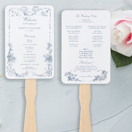 Elegant Classic Dusty Blue Fächer