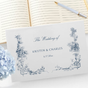 Elegant Classic Dusty Blue Gästebuch