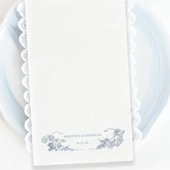 Elegant Classic Dusty Blue Serviette (Von Creator hochgeladen)