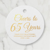 Elegant Classic Folie Prost auf 65 Jahre Gold