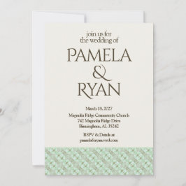 Elegant Classic Ivory Wedding Invitation Einladung