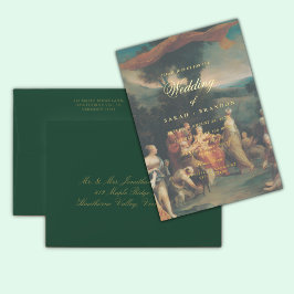Elegant Classic Old painting Wedding Folieneinladung