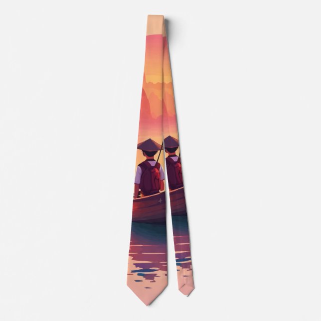 Elegant Classic Stilvolle Trauzeugen Neck Tie Krawatte (Vorderseite)