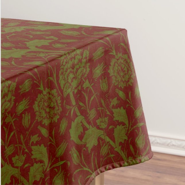 Elegant Classic William Morris Red Green  Tischdecke (Elegant classic William Morris tablecloth)