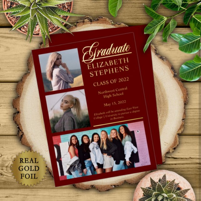 ELEGANT CLASSIY 3 FOTO VON MAROKKO GRADUIERUNG FOLIENEINLADUNG (Von Creator hochgeladen)