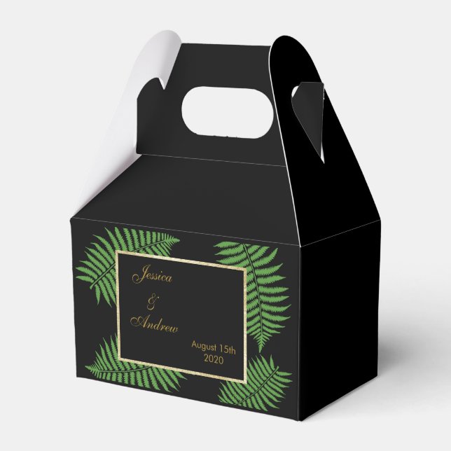 Elegant Classy Bracken Wedding Geschenkschachtel (Vorderseite)