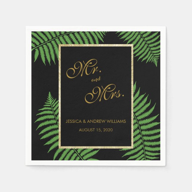 Elegant Classy Bracken Wedding Serviette (Vorderseite)
