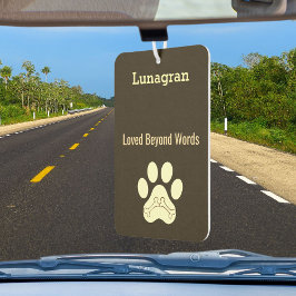 Elegant Classy DIY Pet Name Dog Mom Paw Minimalist Autolufterfrischer