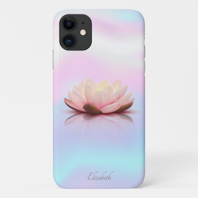 Elegant Classy Lotus Blume Holographic Case-Mate iPhone Hülle (Rückseite)