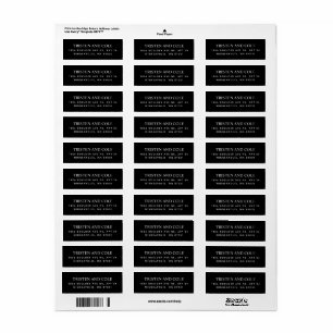 Elegant Classy Navy Blue Rücksendeadresse