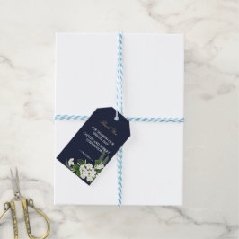 Elegant Classy Navy Geometric Vielen Dank Geschenkanhänger