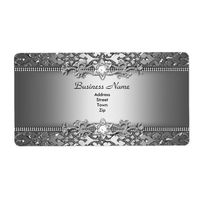 Elegant Classy Silver Damask Embossed Jewel (Vorne)